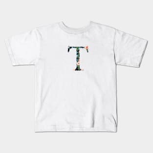 Tau Floral Greek Letter Kids T-Shirt